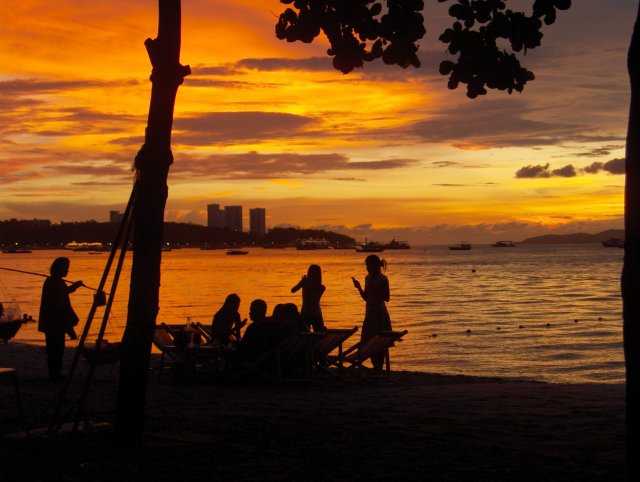 Couché de soleil à Pattaya